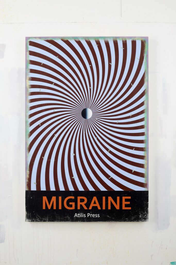 Migraine, Acrylic on board, 120x80cm, 2021
