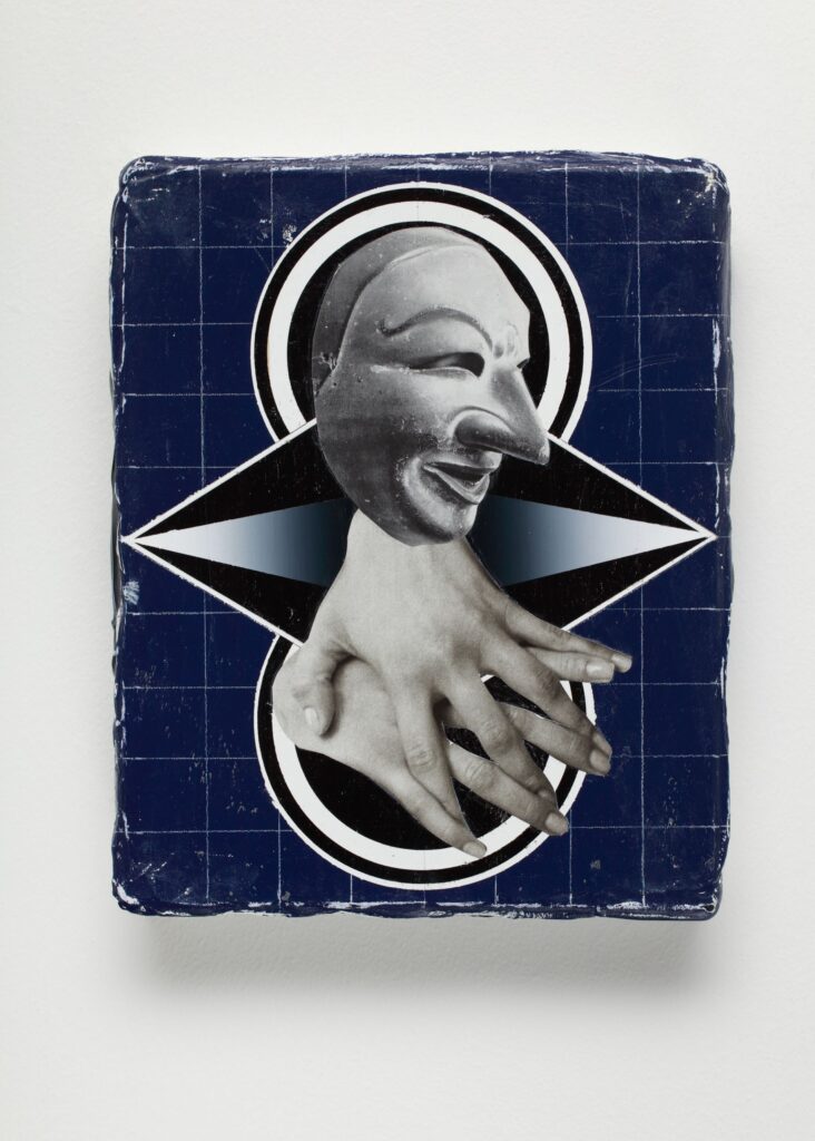 Untitled, acrylic, paper and oil pastel on canvas, 30x24cm, 2018