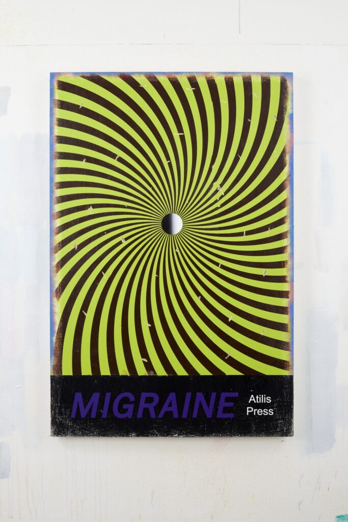 Migraine, Acrylic on board, 120x80cm, 2021