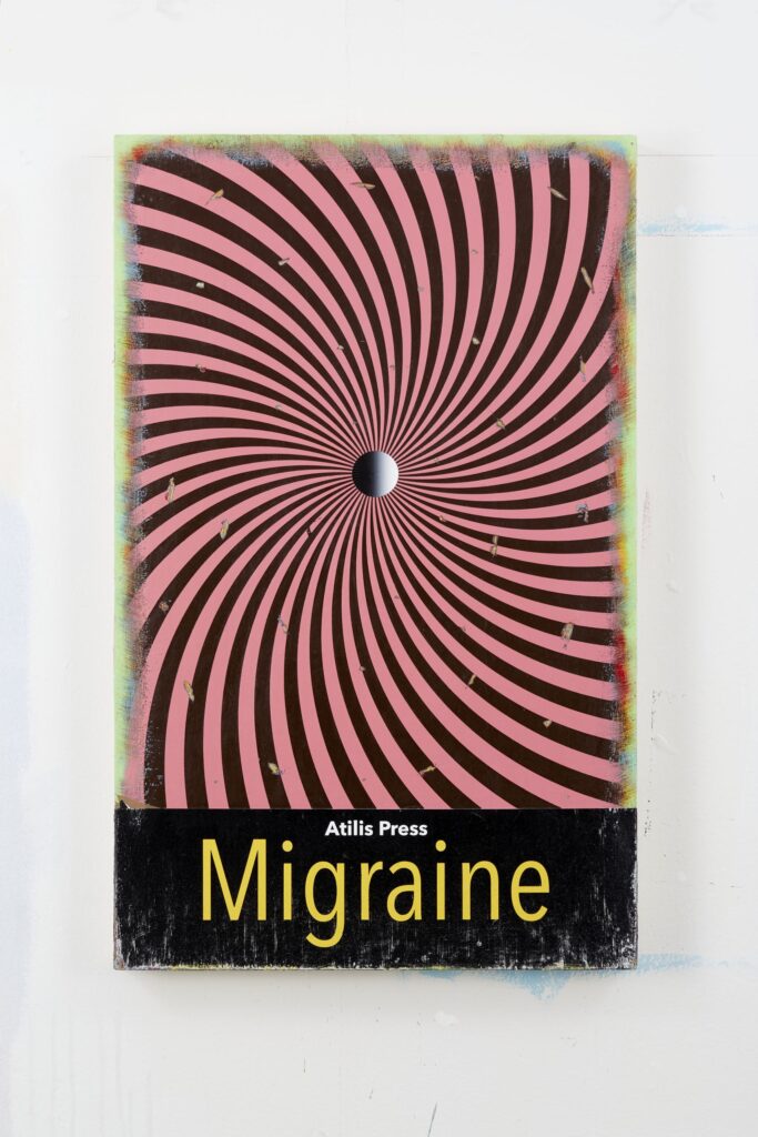 Migraine, Acrylic on board, 80x50cm, 2021
