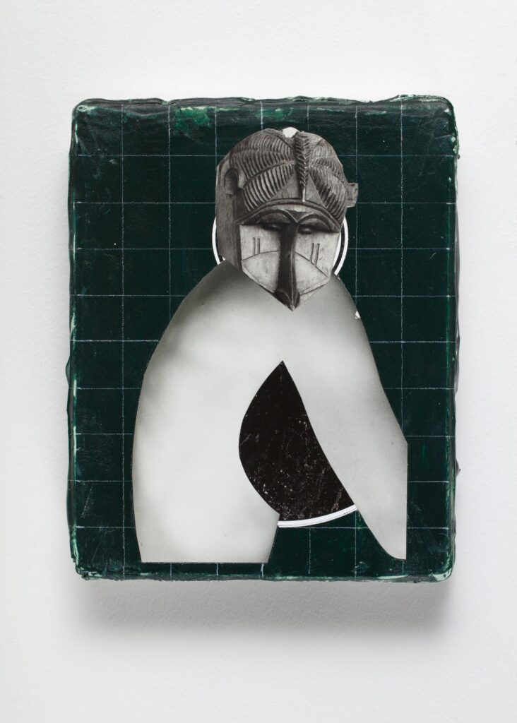 Untitled, acrylic, paper and oil pastel on canvas,, 30x24cm, 2018