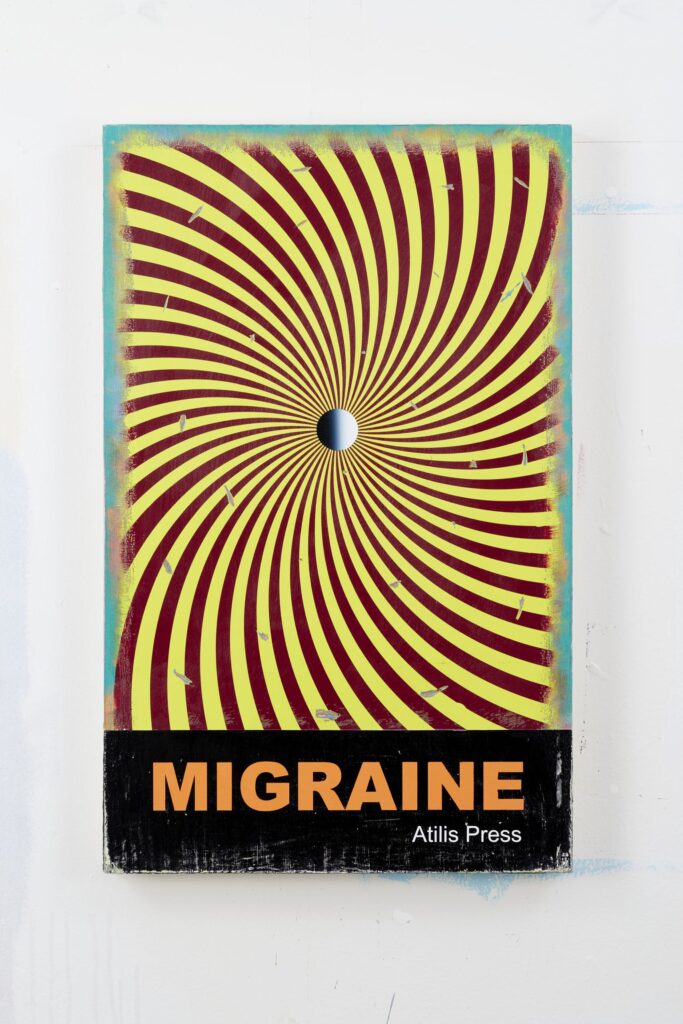 Migraine, Acrylic on board, 80x50cm, 2021
