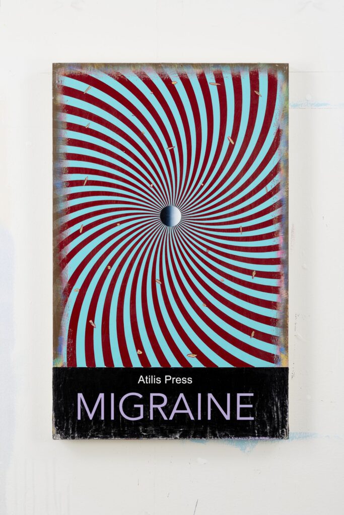 Migraine, Acrylic on board, 80x50cm, 2021