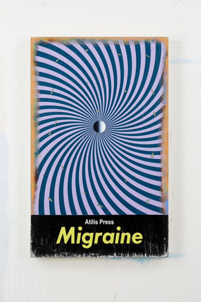Migraine, Acrylic on board, 80x50cm, 2021