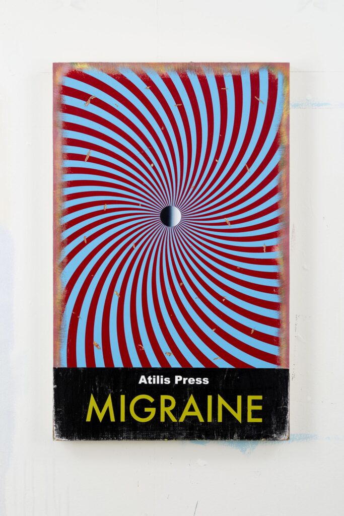 Migraine, Acrylic on board, 80x50cm, 2021