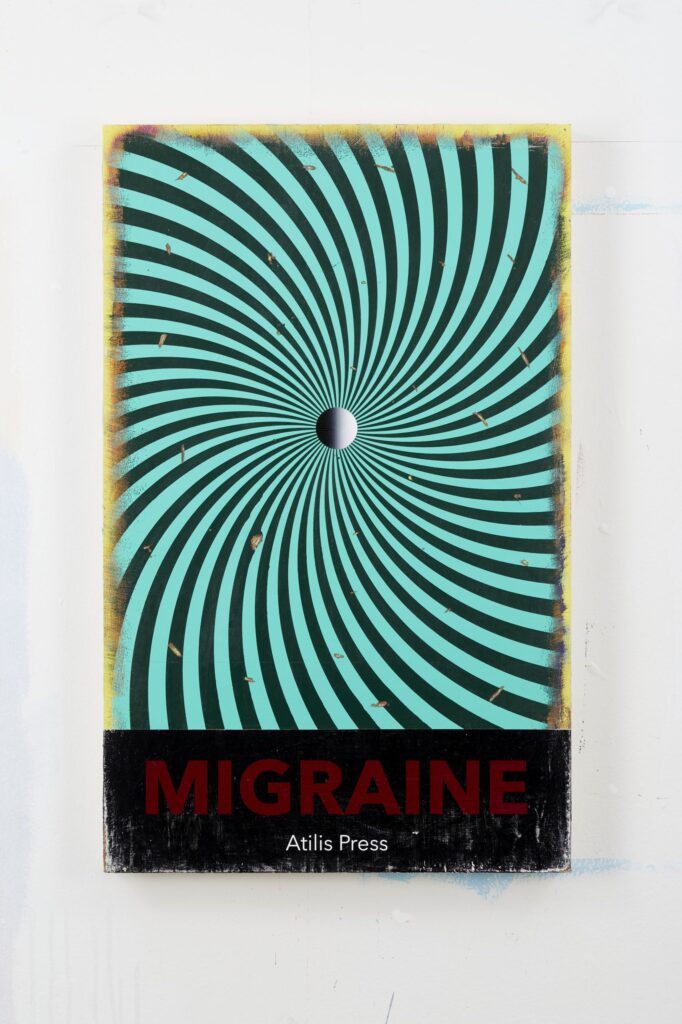 Migraine, Acrylic on board, 80x50cm, 2021