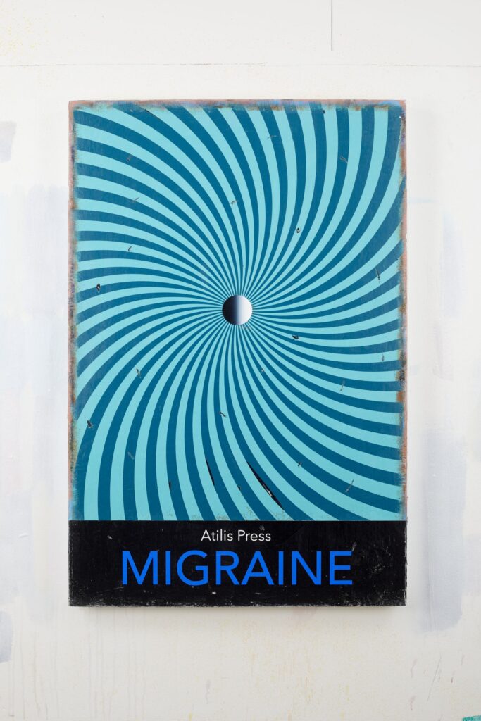 Migraine, Acrylic on board, 120x80cm, 2021