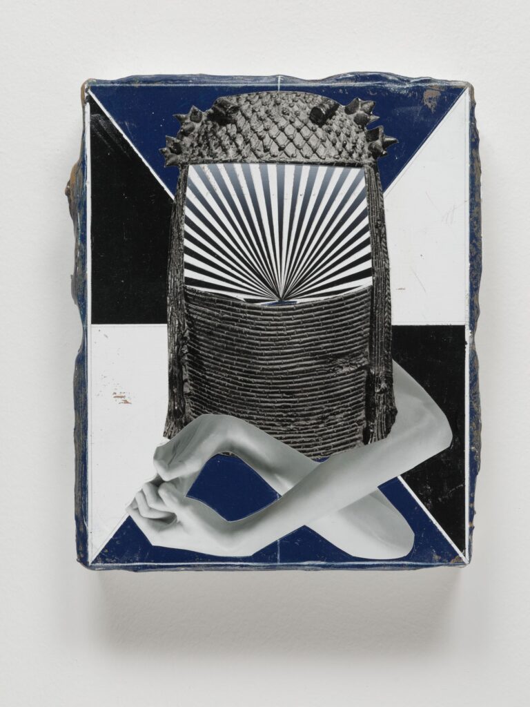 Untitled (Identity), acrylic, wax pastel and paper on canvas, 30x24cm, 2019