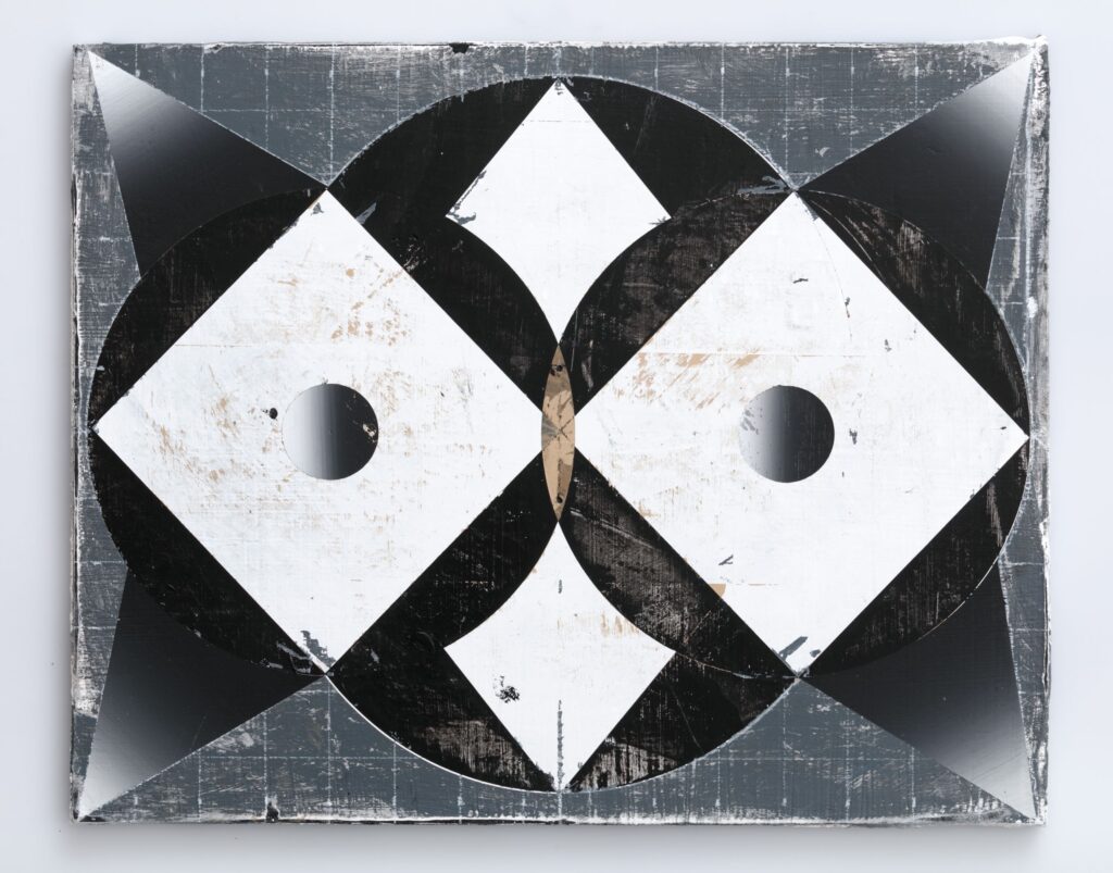 Untitled, acrylic and oil on board, 2015