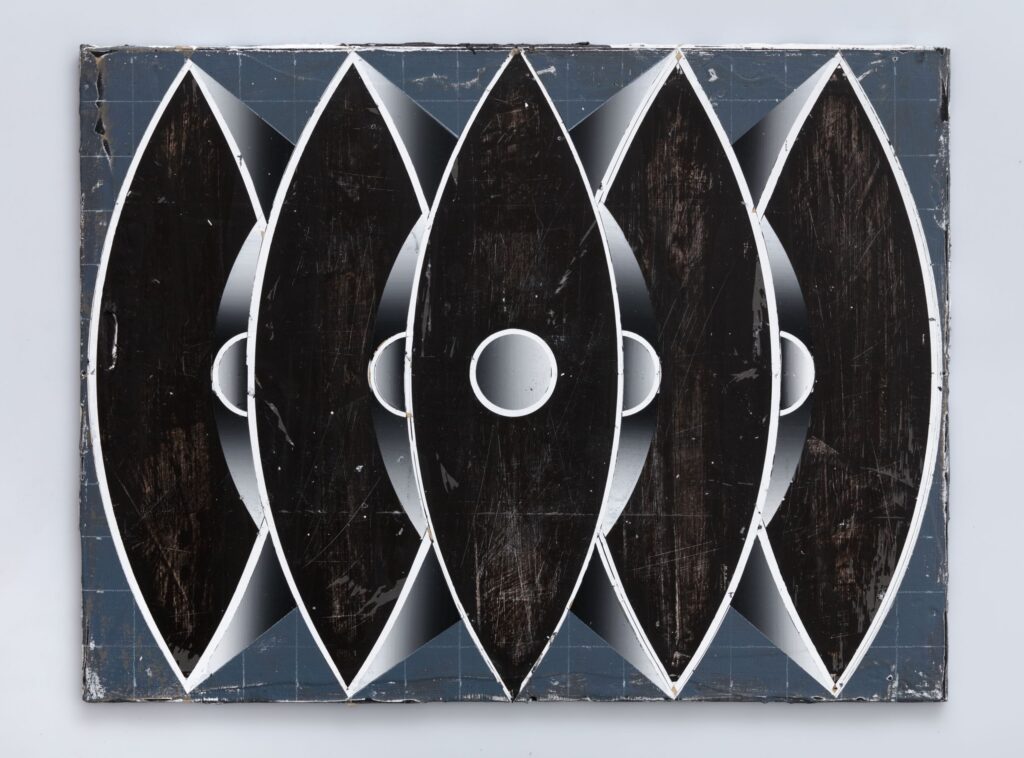 Untitled, acrylic and oil on board, 2015