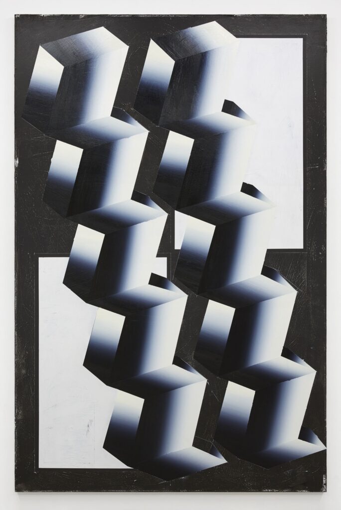 Untitled, oil and acrylic on canvas,245x160cm, 2018