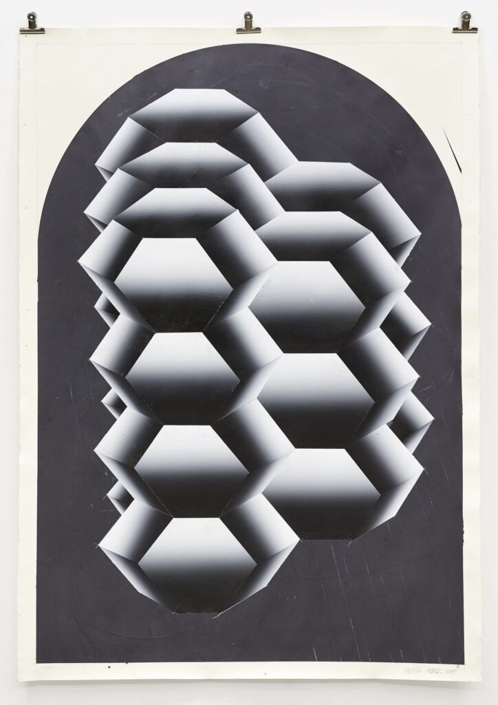 Untitled, gouache on paper, 200x140cm, 2018