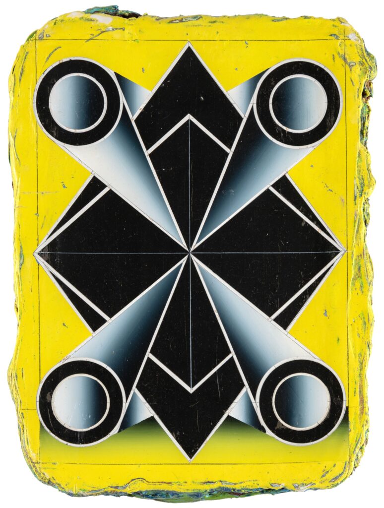 Untitled, acrylic and wax pastel on canvas, 50x40cm, 2015-2023