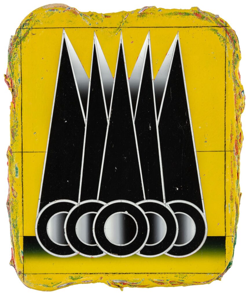 Untitled, acrylic and wax pastel on canvas, 30x24cm, 2019-2023