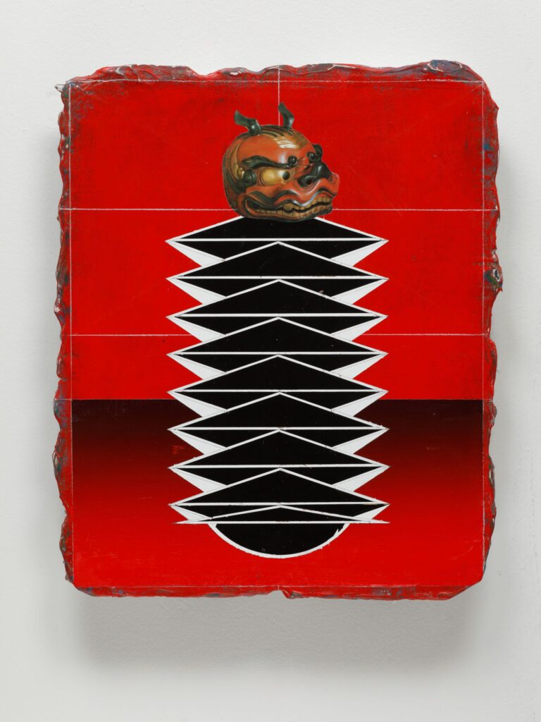 Drag Queen Kabuki I, acrylic and collage on canvas, 50x40cm, 2014-2020