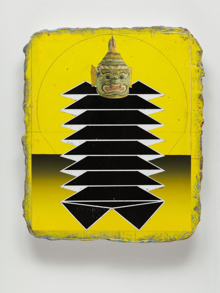 Drag Queen Kabuki II, acrylic and collage on canvas, 50x40cm, 2014-2020