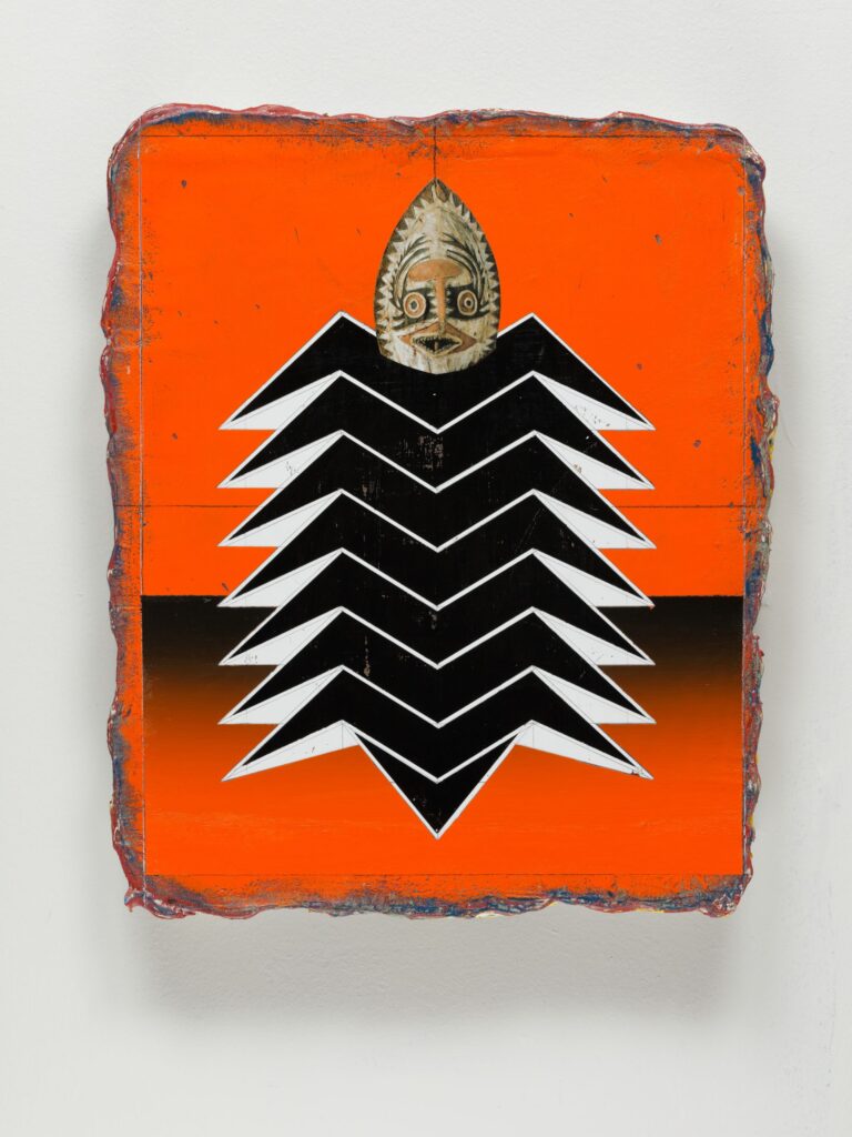 Drag Queen Kabuki IV, acrylic and collage on canvas, 50x40cm, 2014-2020