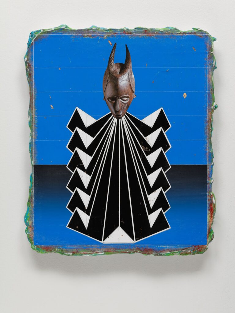 Drag Queen Kabuki IX, acrylic and collage on canvas, 50x40cm, 2014-2020