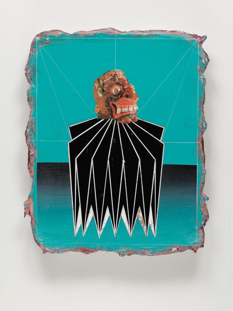 Drag Queen Kabuki VI, acrylic and collage on canvas, 50x40cm, 2014-2020