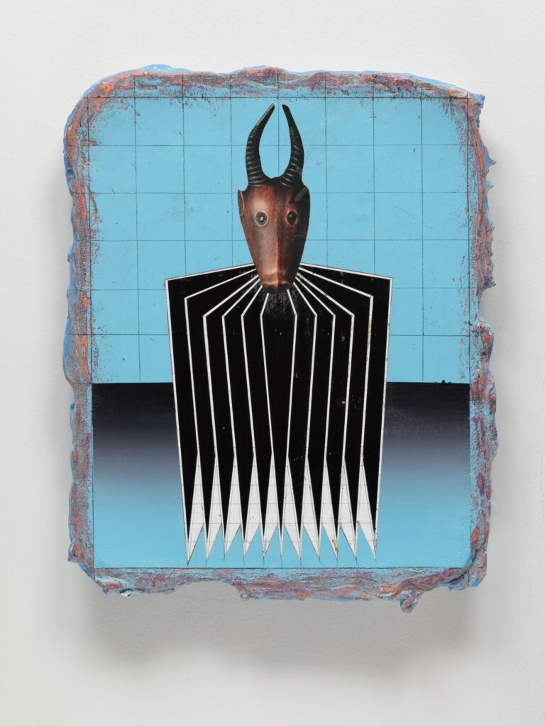 Drag Queen Kabuki VII, acrylic and collage on canvas, 50x40cm, 2014-2020