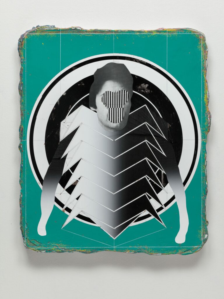 The Carnival II (after Pieter Brueghel), acrylic, collage and jute on board, 60x50cm, 2019-2020