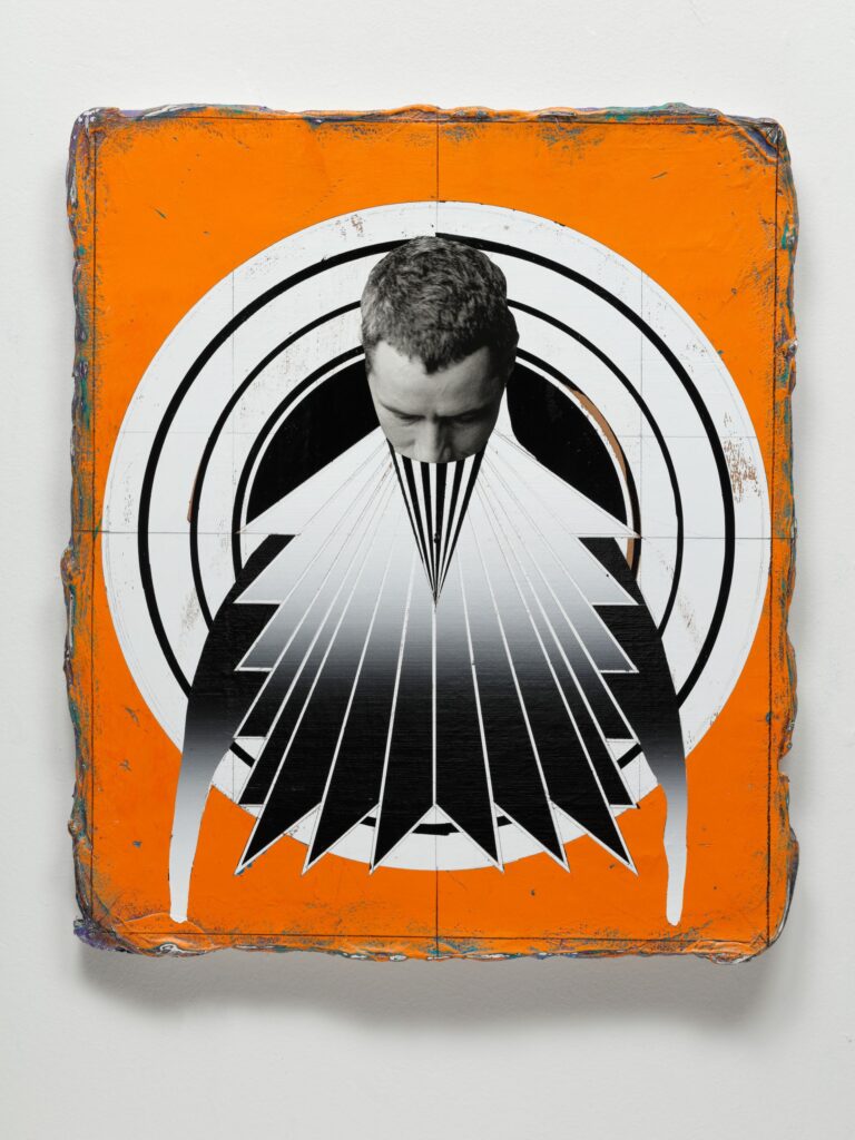 The Carnival VI (after Pieter Brueghel), acrylic, collage and jute on board, 60x50cm, 2019-2020