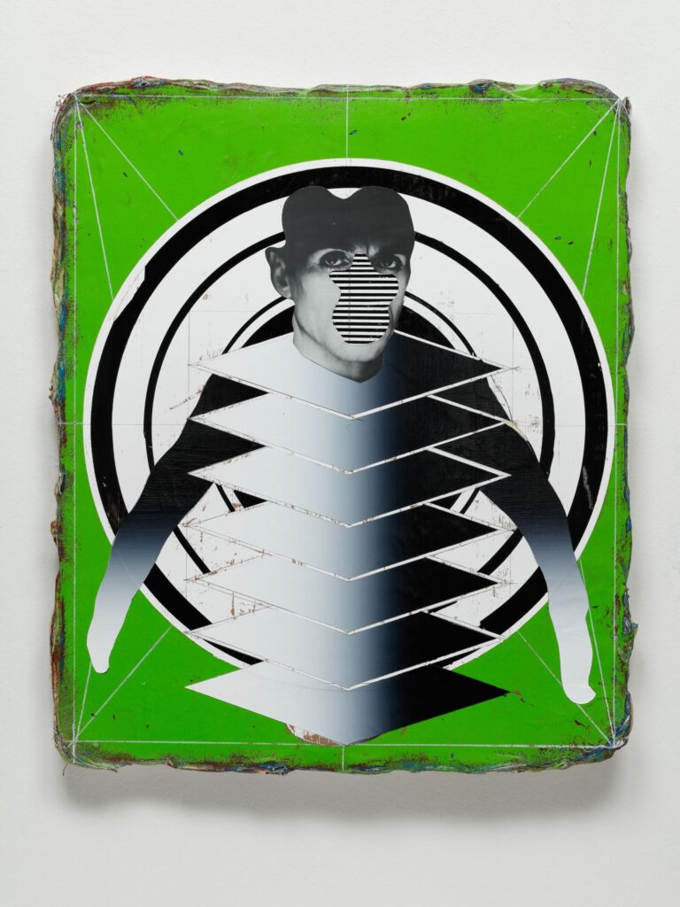 The Carnival VII (after Pieter Brueghel), acrylic, collage and jute on board, 60x50cm, 2019-2020