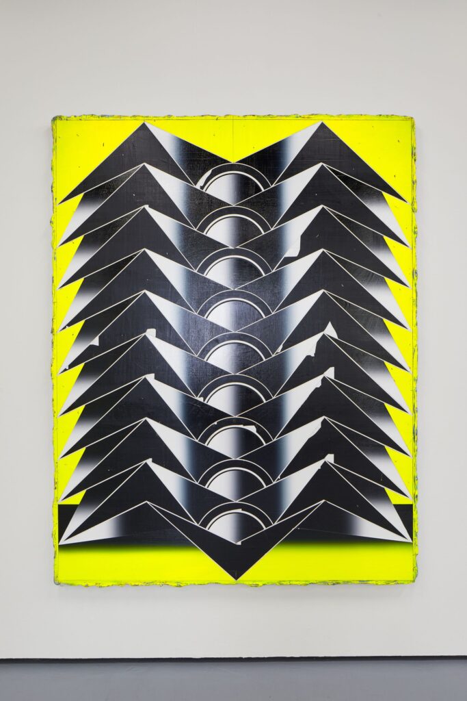 Untitled, acrylic and wax pastel on canvas, 220x170 cm, 2019-2023