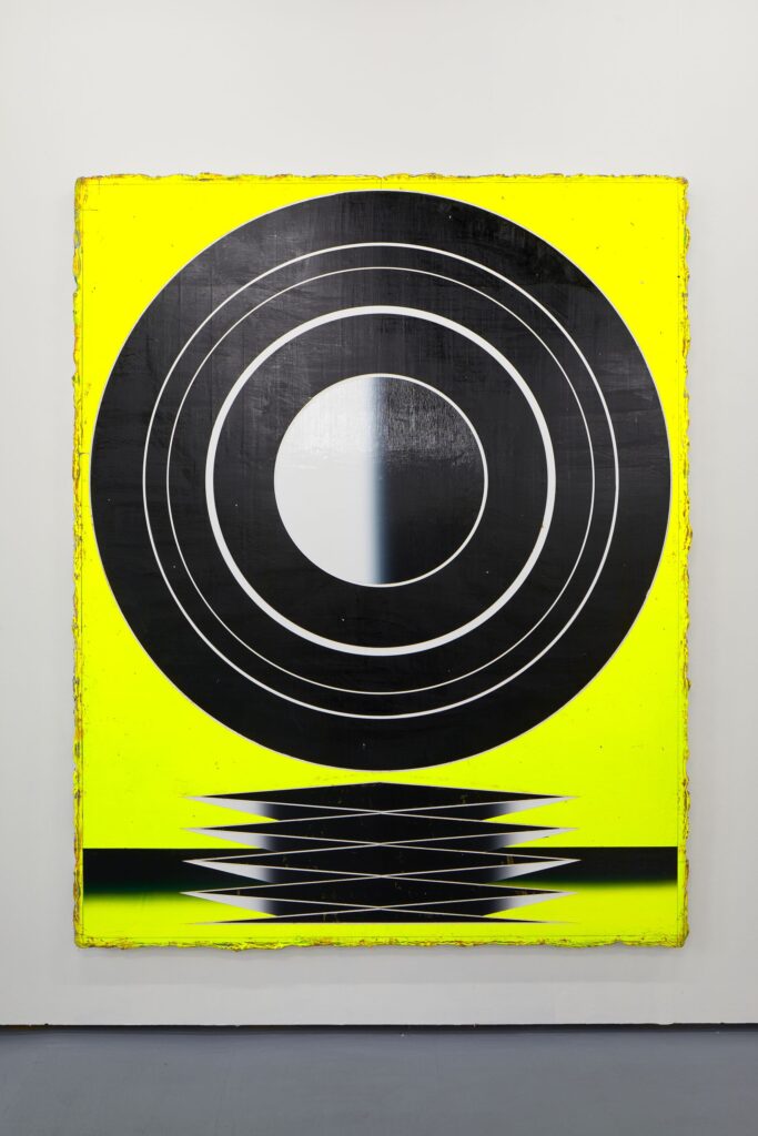 Untitled, acrylic and wax pastel on canvas, 240x190cm, 2019-2023