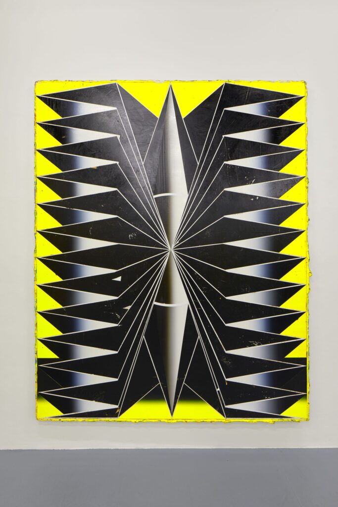 Untitled, acrylic and wax pastel on canvas, 250x200cm, 2020-2023