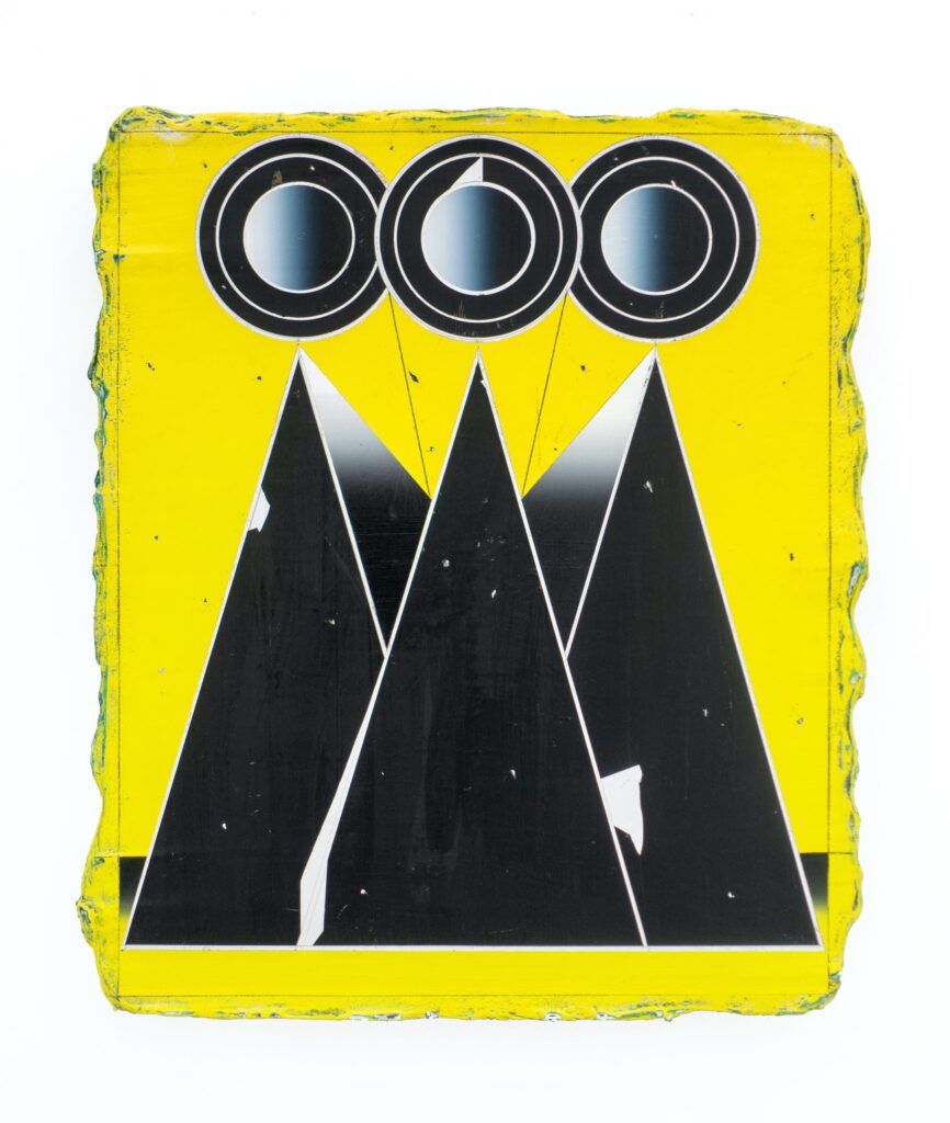 Untitled, acrylic and wax pastel on canvas, 60 x 50 cm, 2018-23-24