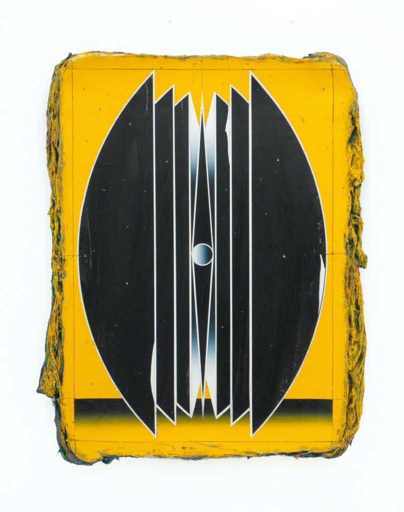 Untitled, acrylic and wax pastel on canvas, 100 x 70 cm, 2023-24