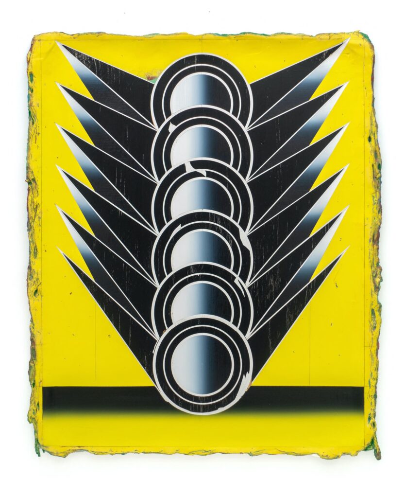 Untitled, acrylic and wax pastel on canvas, 150 x 120 cm, 2023-24