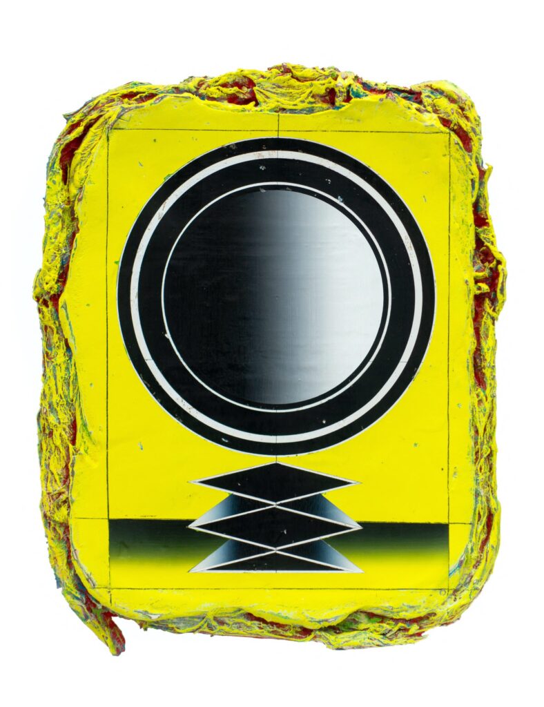 Untitled, acrylic and wax pastel on canvas, 40 x 30 cm, 2024