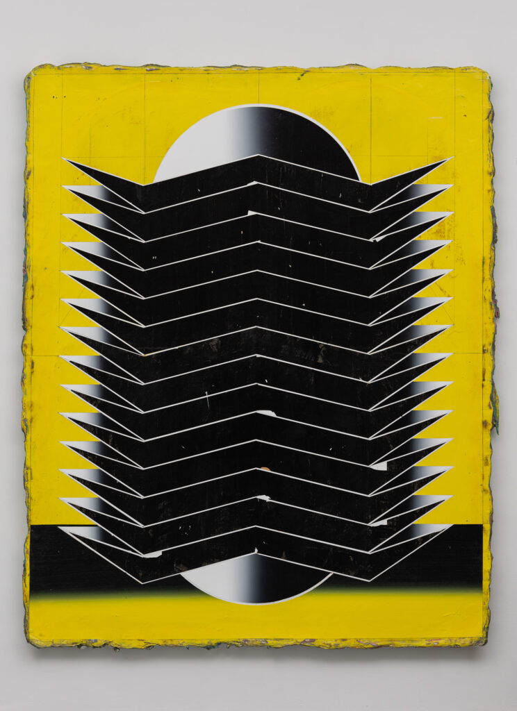 Untitled, acrylic, wax pastel on canvas 200 x 160 cm, 2024