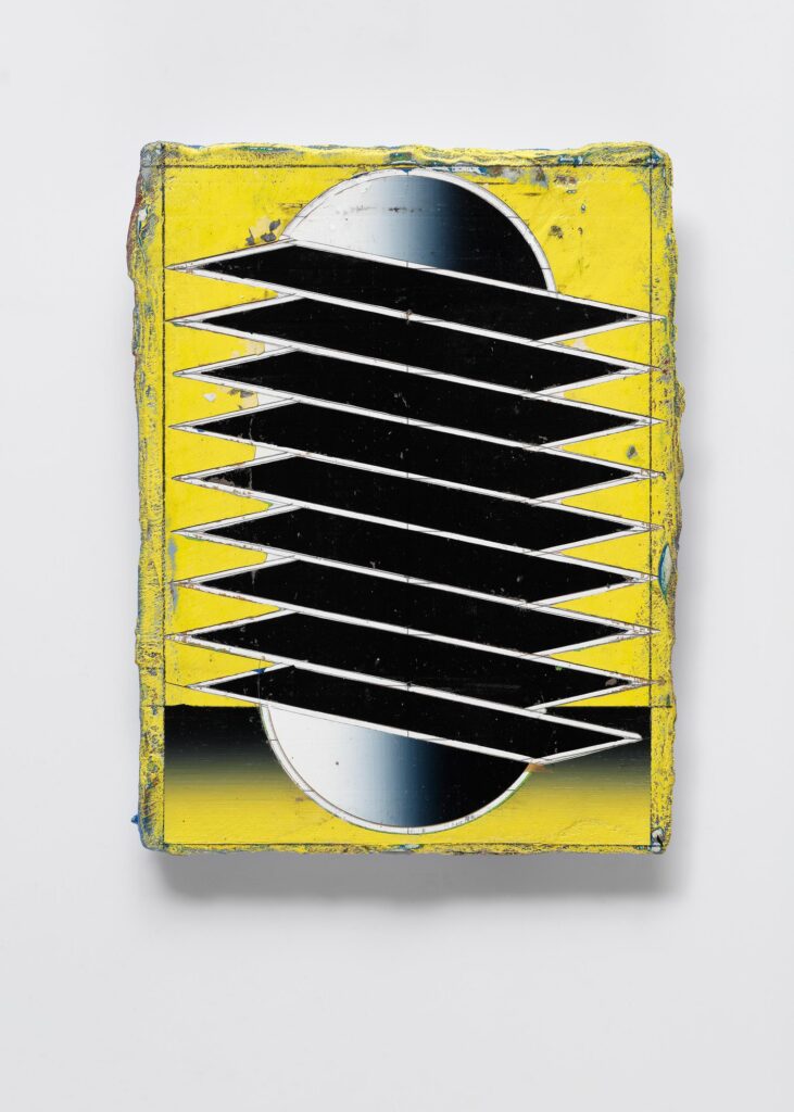 Untitled, acrylic and wax pastel on wood board, 20x15cm, 2015-2023