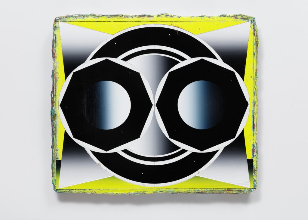 Untitled, acrylic and wax pastel on wood board, 35x40cm, 2016- 2024