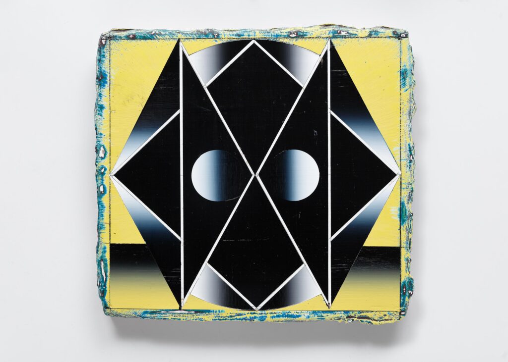 Untitled, acrylic and wax pastel on wood board, 26x28cm, 2017-2024