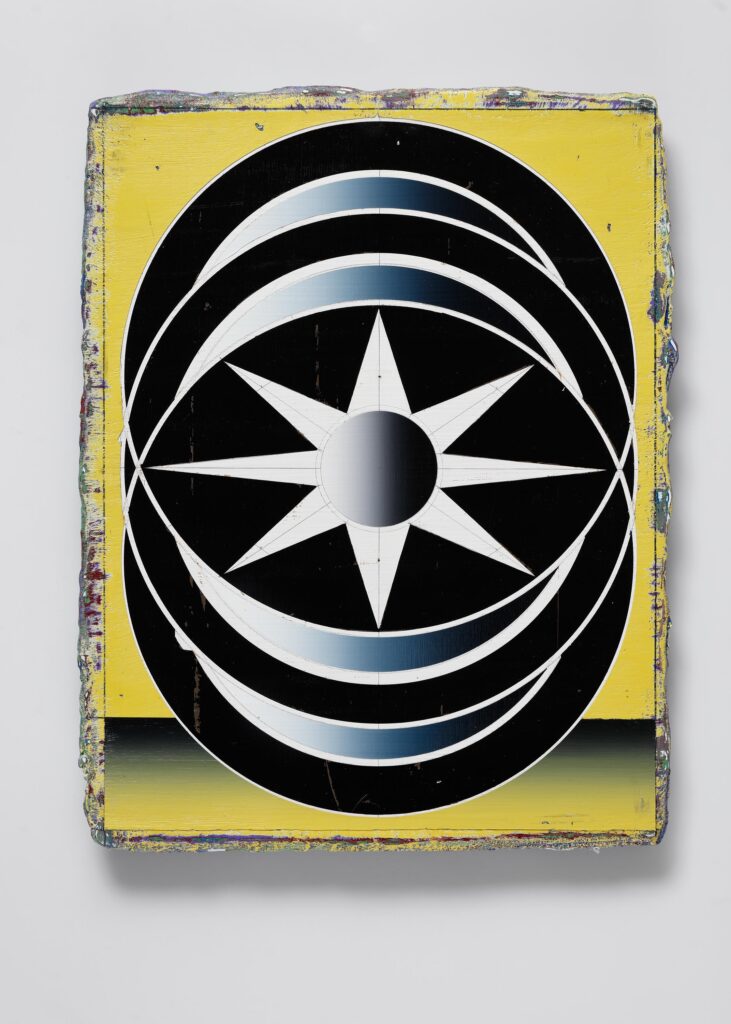 Untitled, acrylic and wax pastel on wood board, 40x30cm, 2017-2024