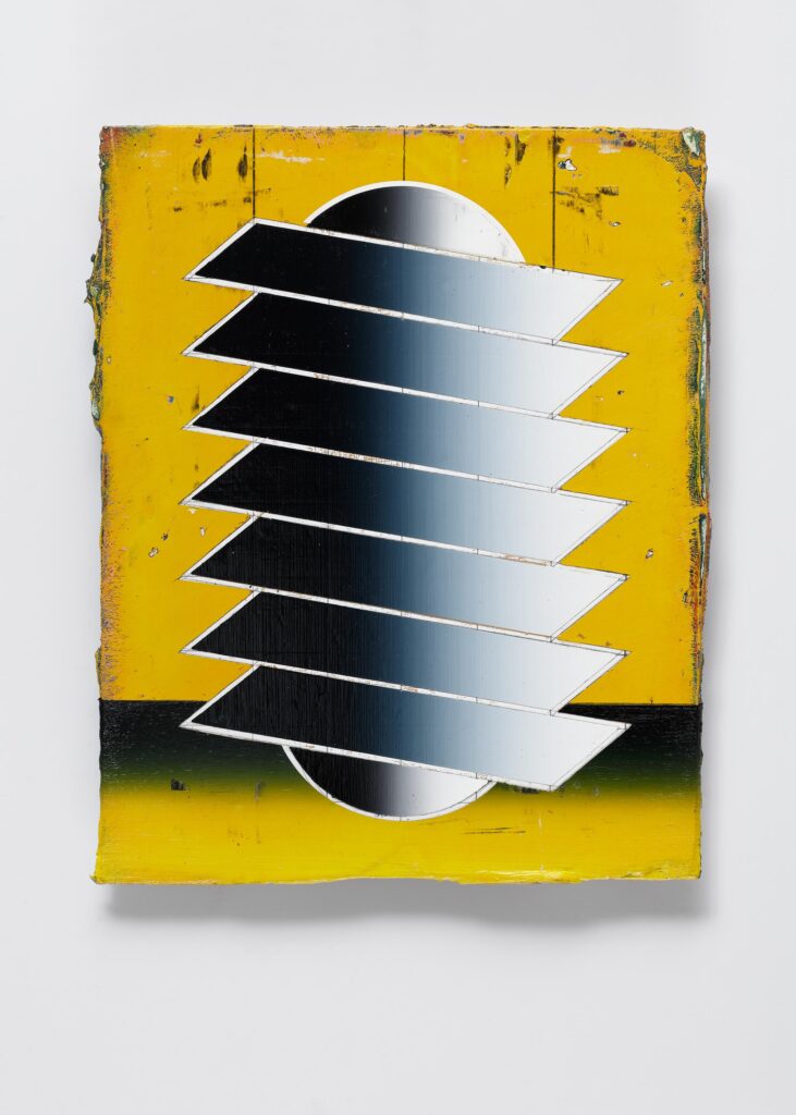 Untitled, acrylic and wax pastel on wood board, 30x24cm, 2019-2024