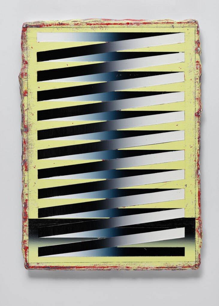 Untitled, acrylic and wax pastel on canvas, 50x35cm, 2020-2024