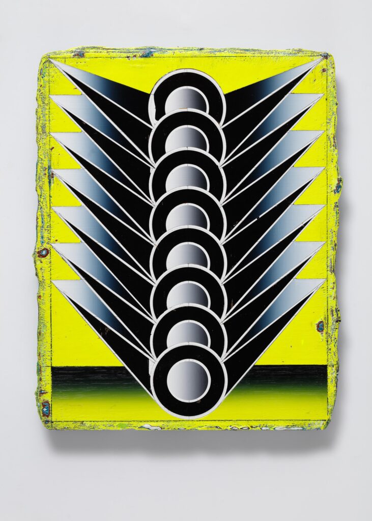 Untitled, acrylic and wax pastel on wood board,40x30cm, 2020-2024