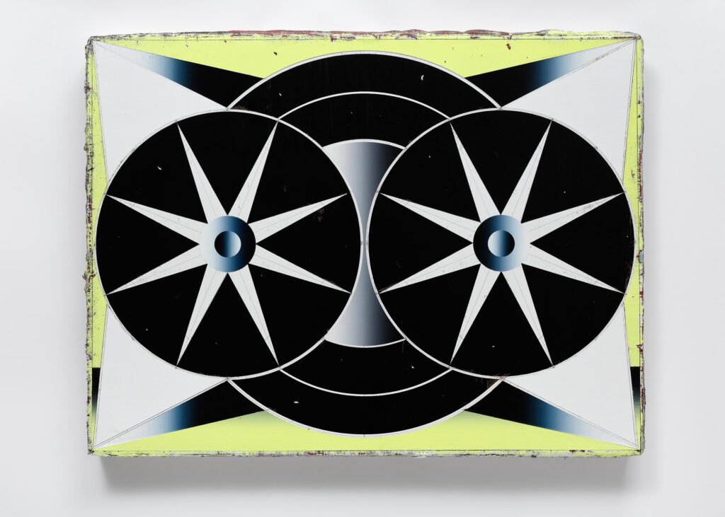 Untitled, acrylic and wax pastel on wood board, 60x80cm, 2021-2024