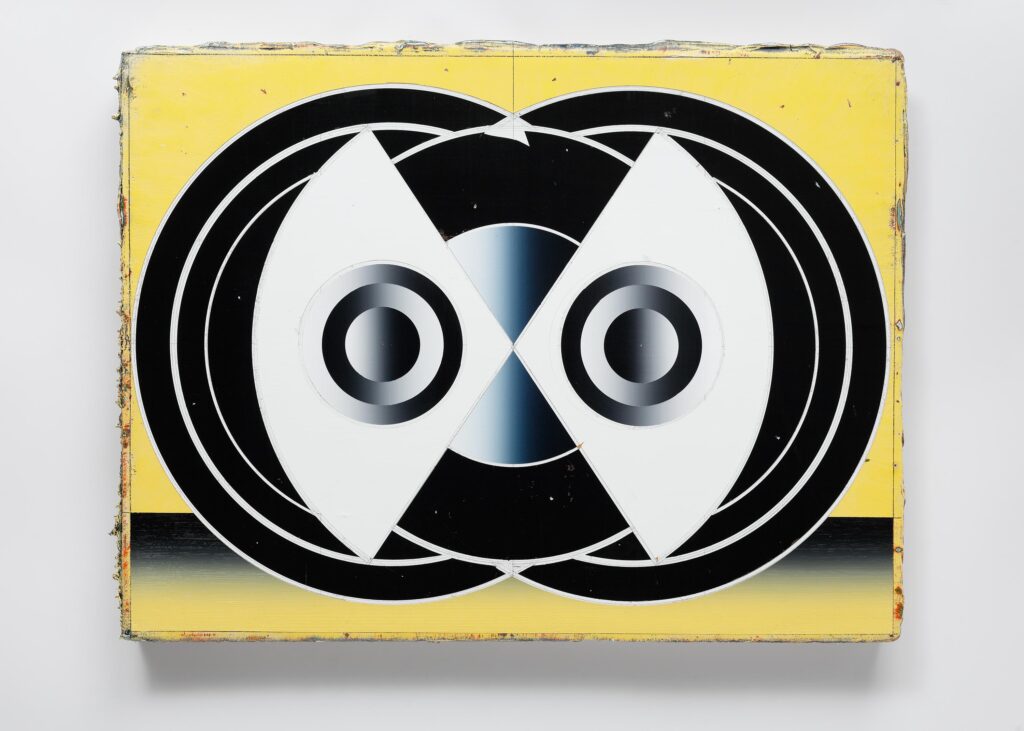 Untitled, acrylic and wax pastel on wood board, 60x80cm, 2021- 2024