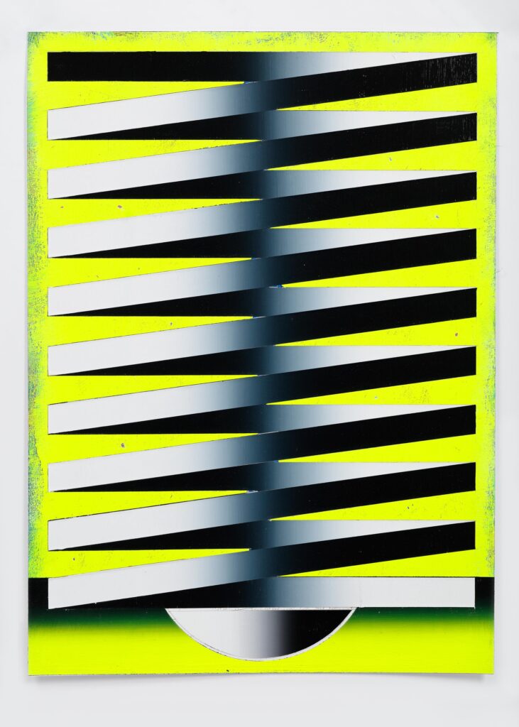 Untitled, acrylic and wax pastel on paper, frame, 66x48cm, 2023-2024