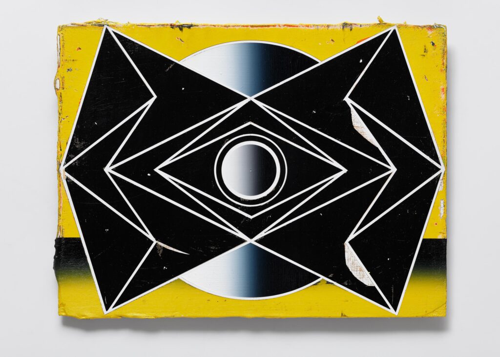 Untitled, acrylic and wax pastel on wood board, 40x30cm, 2023