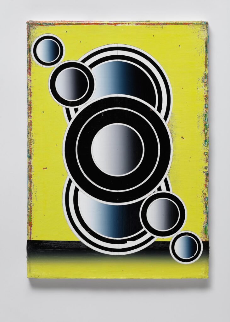 Untitled, acrylic and wax pastel on canvas, 40x30cm, 2024