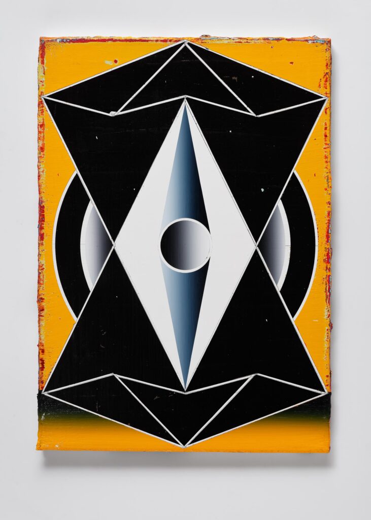 Untitled, acrylic and wax pastel on canvas, 40x30cm, 2024