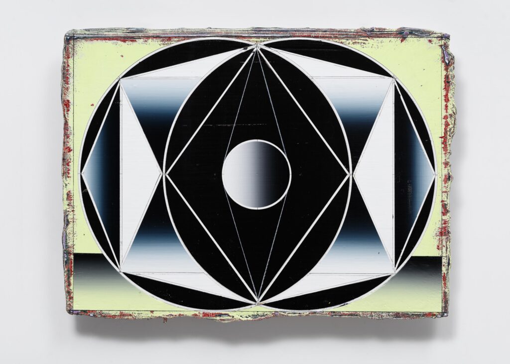 Untitled, acrylic and wax pastel on wood board, 29,5x40cm, 2024