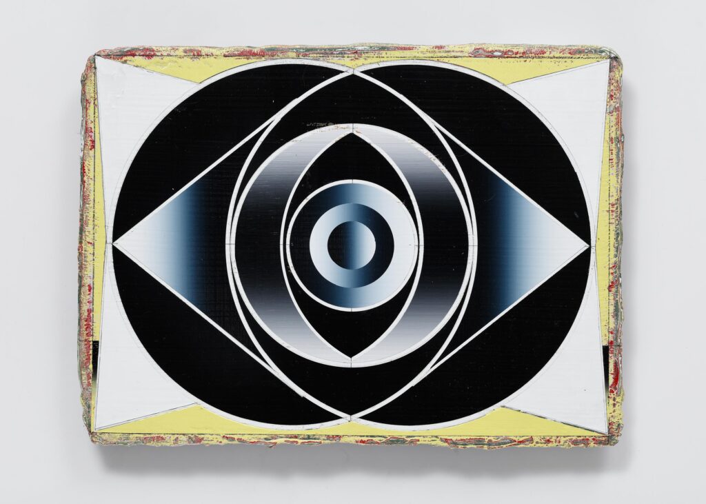 Untitled, acrylic and wax pastel on wood board, 30x40cm, 2024